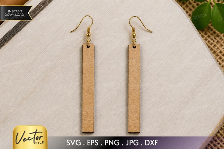 Long Bar Earrings SVG | Laser Cut Jewelry