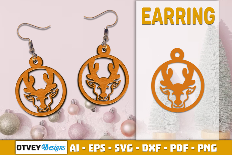 Christmas Earrings Lasercut