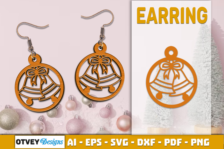 Christmas Earrings Lasercut