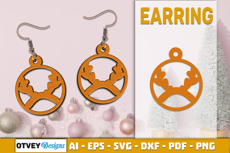 Christmas Earrings Lasercut