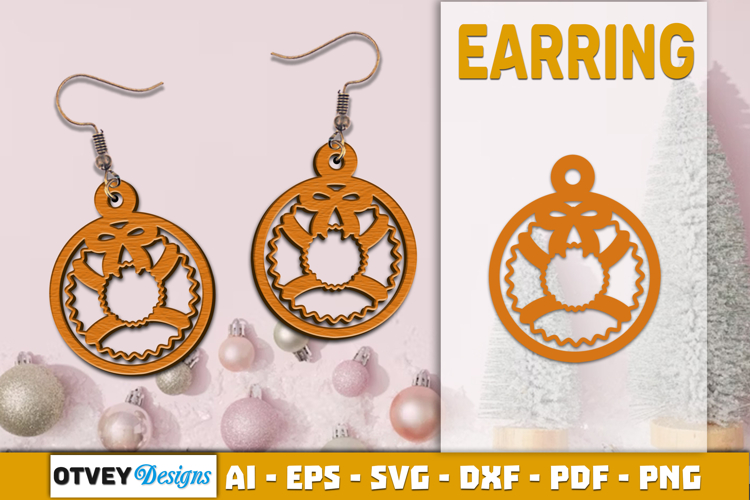 Christmas Earrings Lasercut