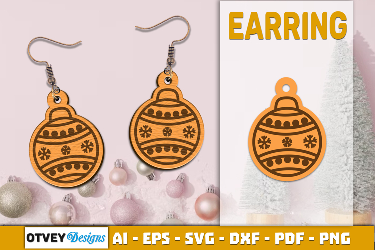 Christmas Earrings Lasercut