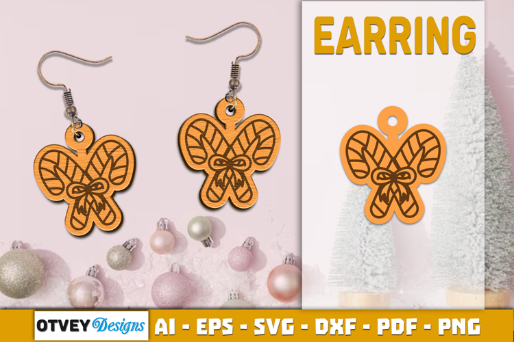 Christmas Earrings Lasercut