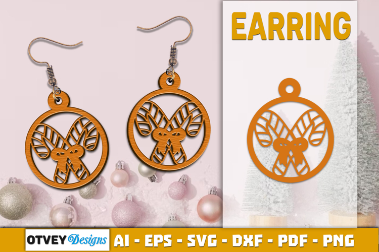 Christmas Earrings Lasercut