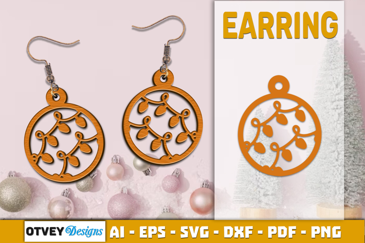 Christmas Earrings Lasercut