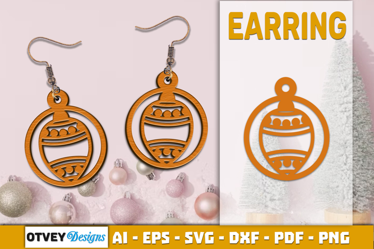 Christmas Earrings Lasercut