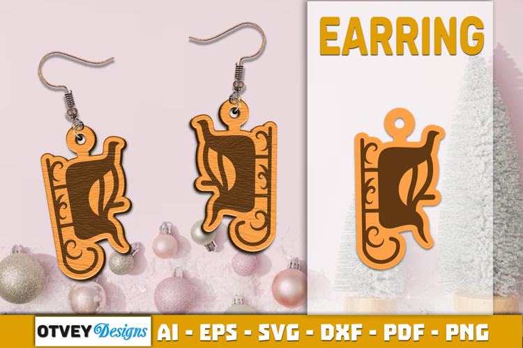 Christmas Earrings Lasercut