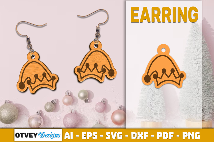 Christmas Earrings Lasercut