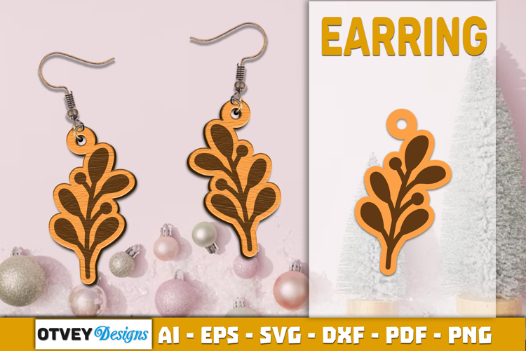 Christmas Earrings Lasercut