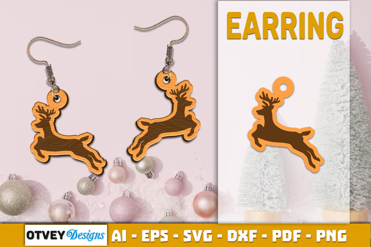 Christmas Earrings Lasercut