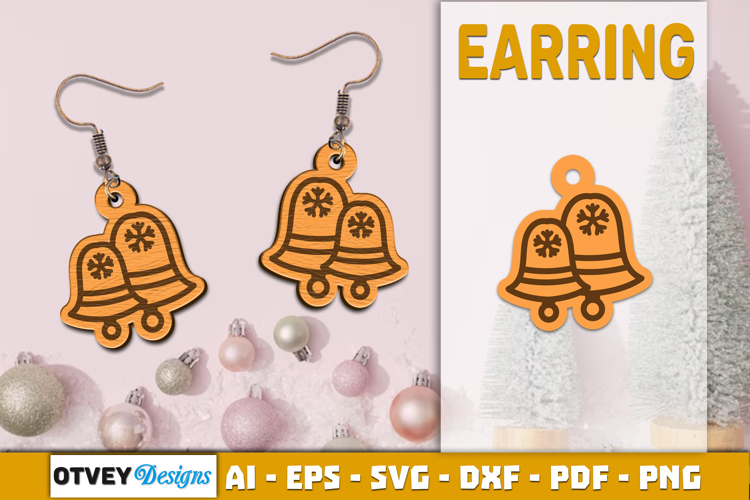 Christmas Earrings Lasercut