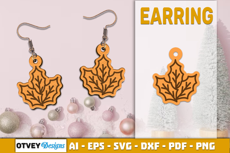 Christmas Earrings Lasercut