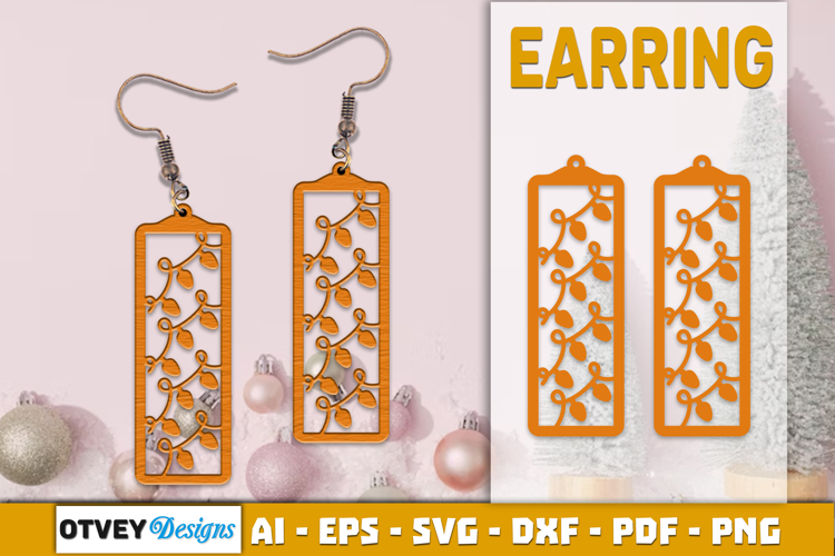 Christmas Earrings Lasercut