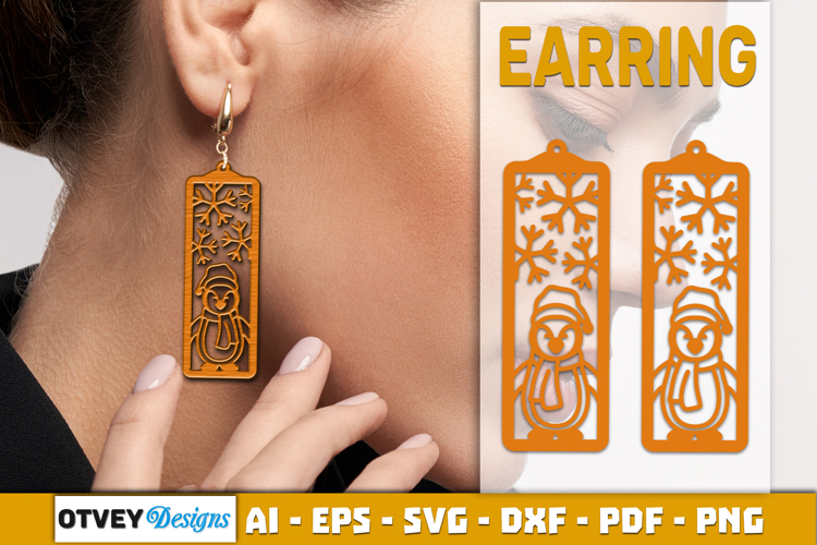 Christmas Earrings Lasercut