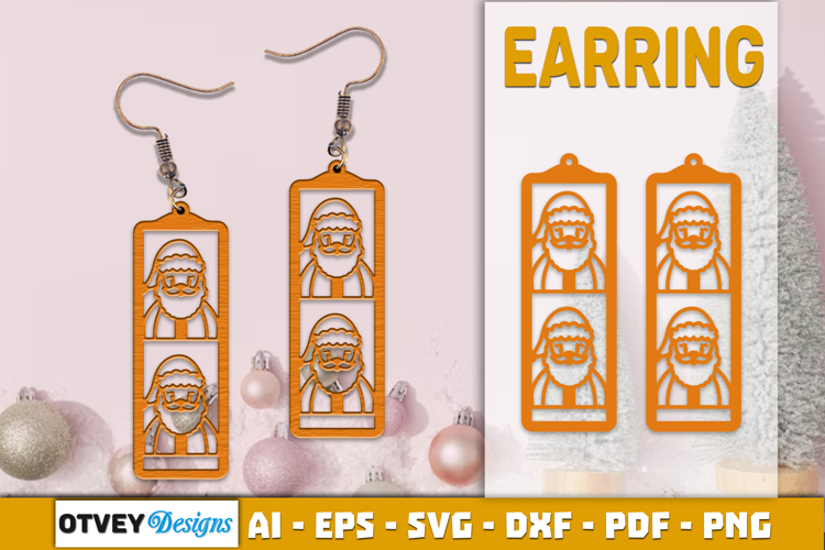 Christmas Earrings Lasercut