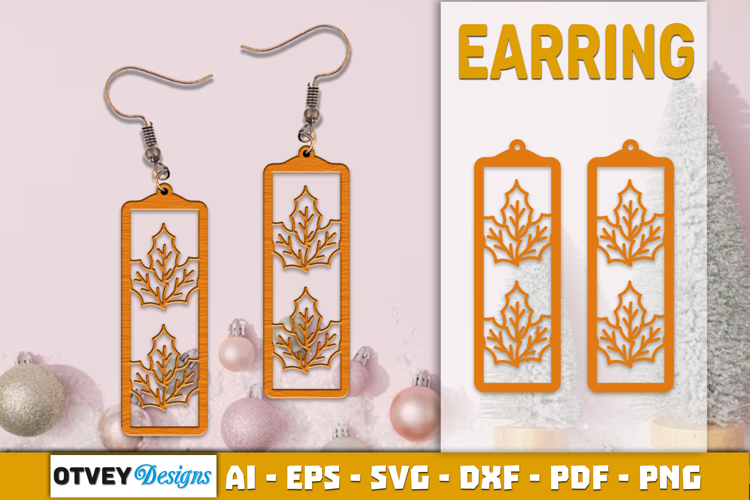 Christmas Earrings Lasercut