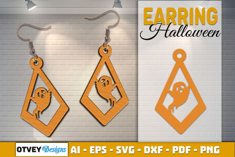 Halloween Earrings Lasercut | Halloween Jewelry Template