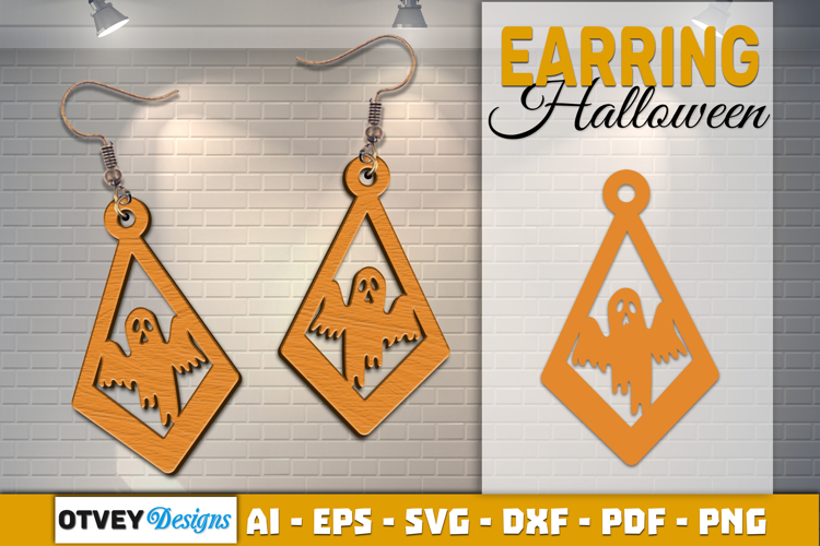 Halloween Earrings Lasercut | Halloween Jewelry Template