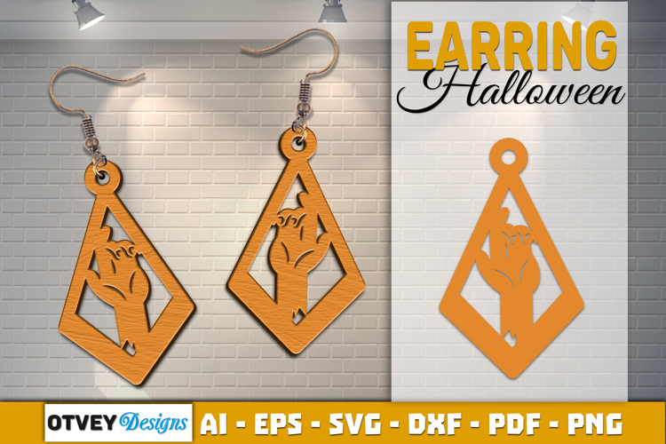 Halloween Earrings Lasercut | Halloween Jewelry Template