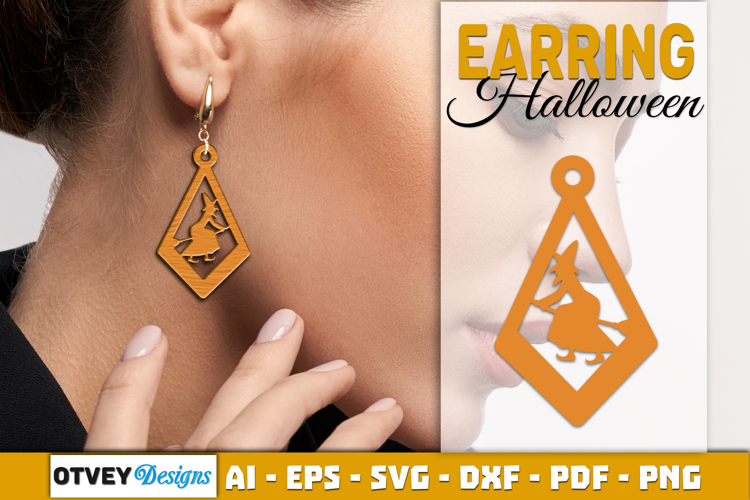 Halloween Earrings Lasercut | Halloween Jewelry Template