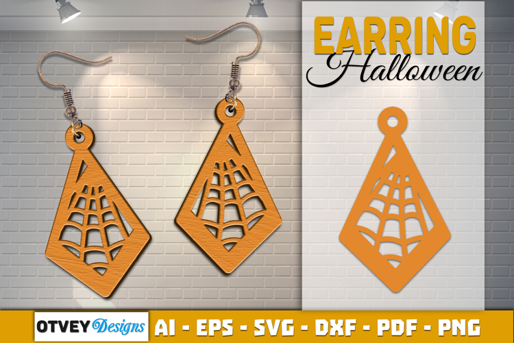 Halloween Earrings Lasercut | Halloween Jewelry Template