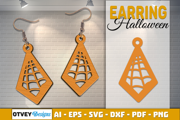 Halloween Earrings Lasercut | Halloween Jewelry Template
