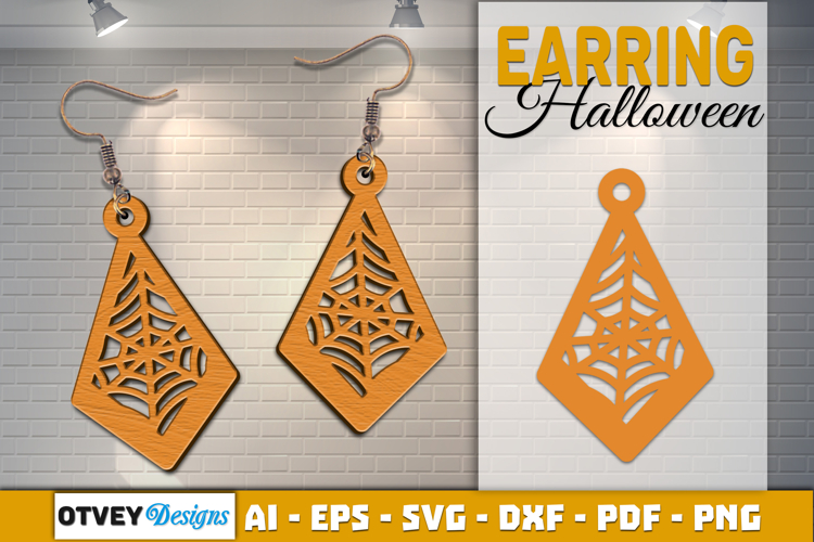 Halloween Earrings Lasercut | Halloween Jewelry Template