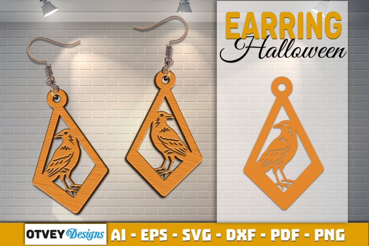 Halloween Earrings Lasercut | Halloween Jewelry Template