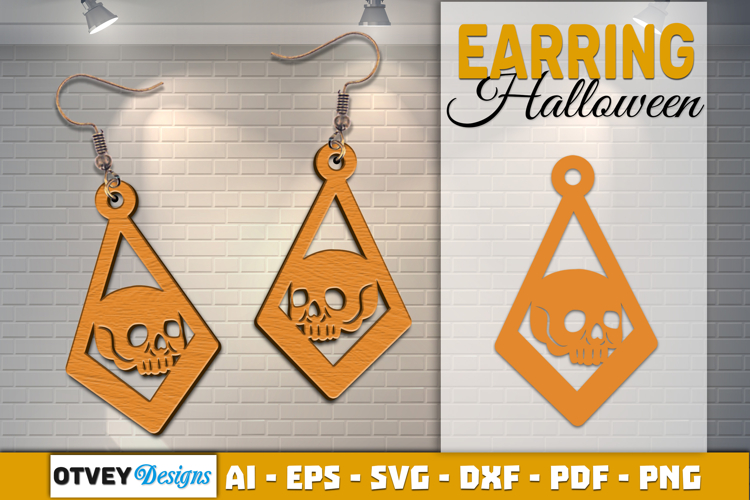 Halloween Earrings Lasercut | Halloween Jewelry Template