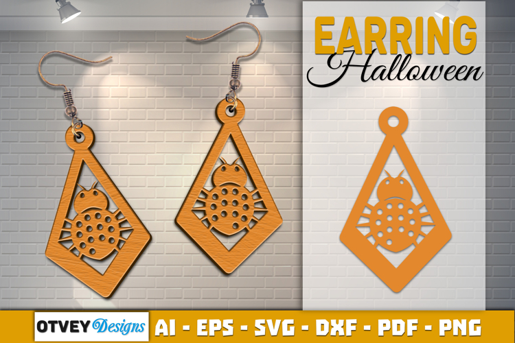 Halloween Earrings Lasercut | Halloween Jewelry Template