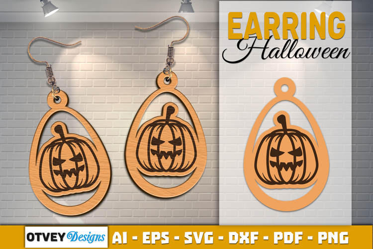 Halloween Earrings Lasercut | Halloween Jewelry Template