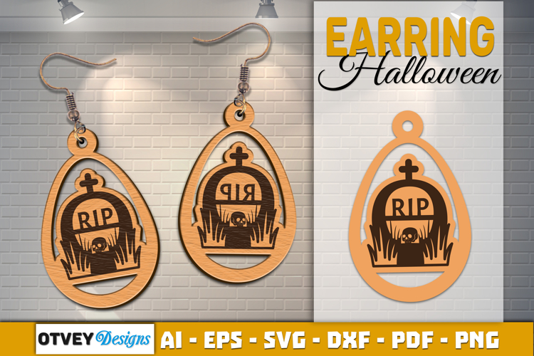 Halloween Earrings Lasercut | Halloween Jewelry Template