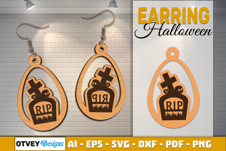 Halloween Earrings Lasercut | Halloween Jewelry Template