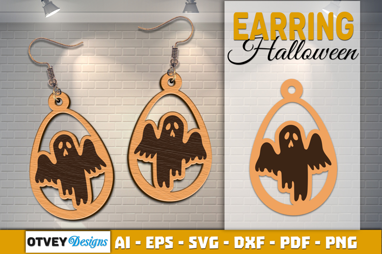 Halloween Earrings Lasercut | Halloween Jewelry Template
