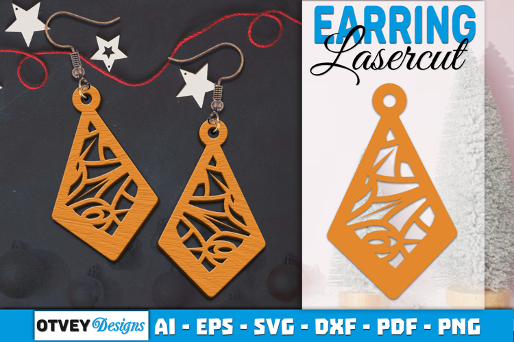 Mandala Earring Lasercut