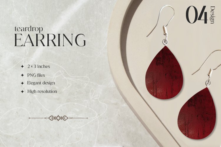 Distressed Horror Teardrop Earring Sublimation Design