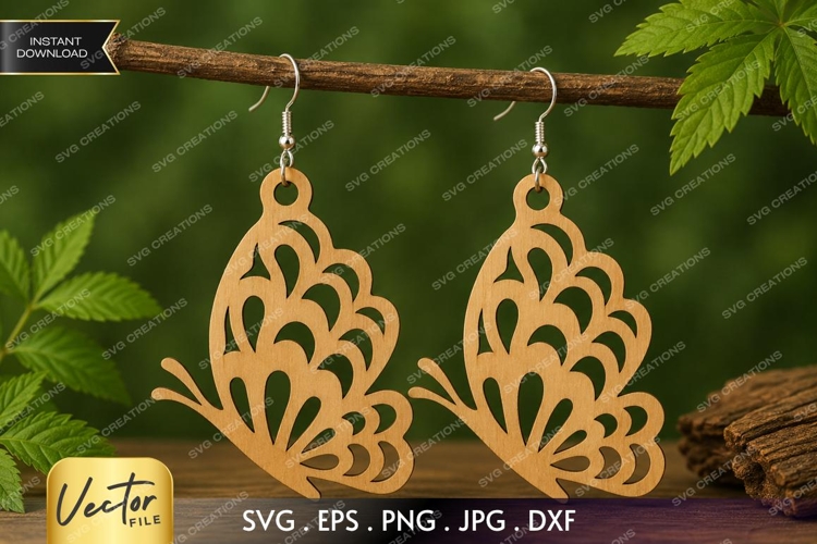 Minimal Butterfly Earrings SV| Laser Cut Earring