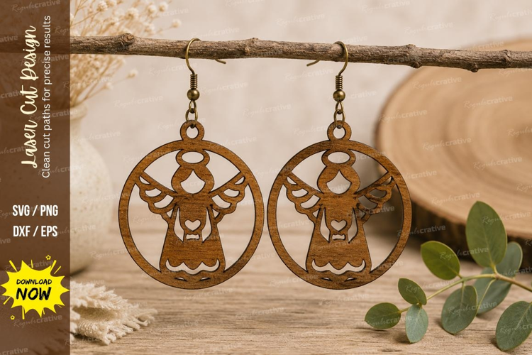 Santa Earrings Laser Cut SVG File santa earrings svg, christ