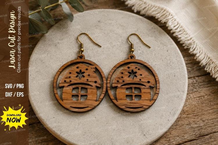 Camper Earrings Laser Cut SVG File camper earrings svg, camp