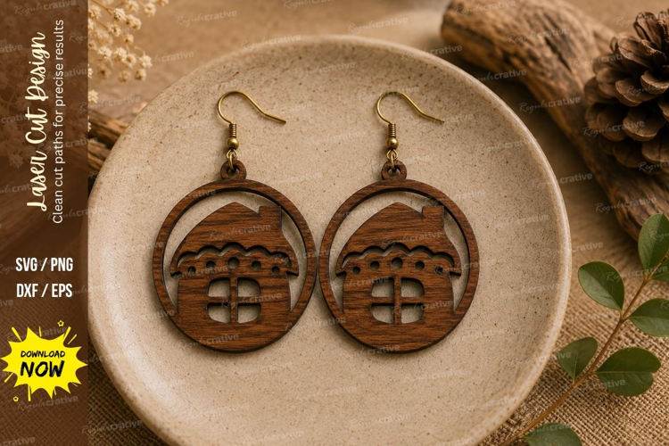 Camper Trailer Earrings Laser Cut SVG File camper trailer ea
