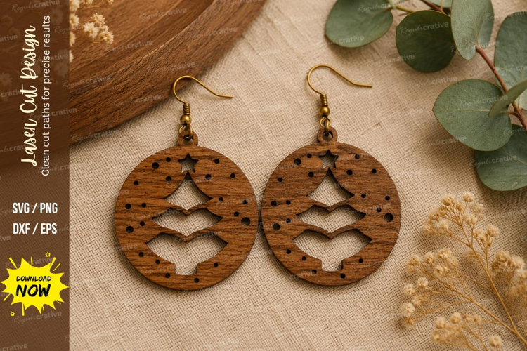 Mountain Earrings Laser Cut SVG File mountain earrings svg,