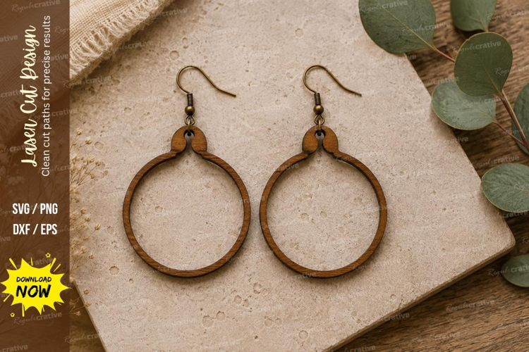 Open Drop Earrings Laser Cut SVG File open drop earrings svg