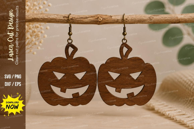 Pumpkin Earrings Laser Cut SVG File pumpkin earrings svg,