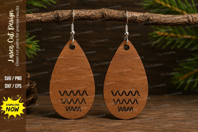 Minimalist Pattern Earrings Laser Cut SVG File minimalist ea
