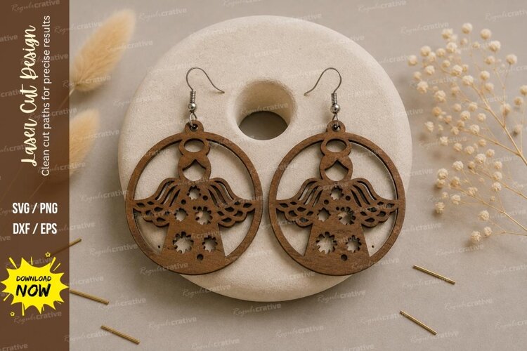 Cupcake Earrings Laser Cut SVG File cupcake earrings svg, example image 1