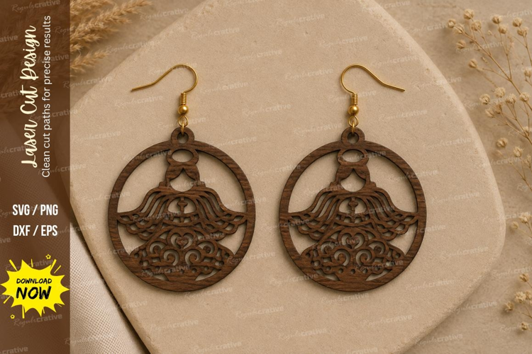 Basket Earrings Laser Cut SVG File basket earrings svg, wove