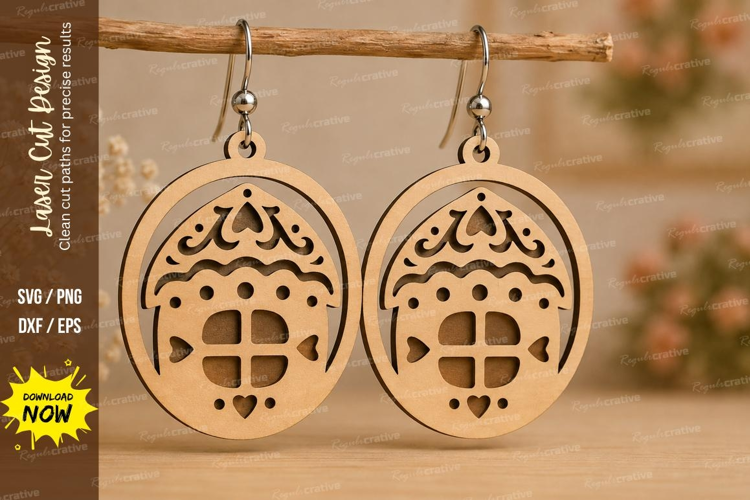hristmas Gift Earrings Laser Cut SVG File christmas earrings