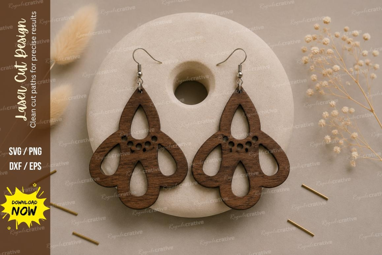 Abstract Loop Earrings Laser Cut SVG File abstract earrings