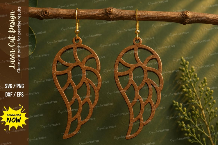 Angel Wing Earrings Laser Cut SVG File angel wing earrings