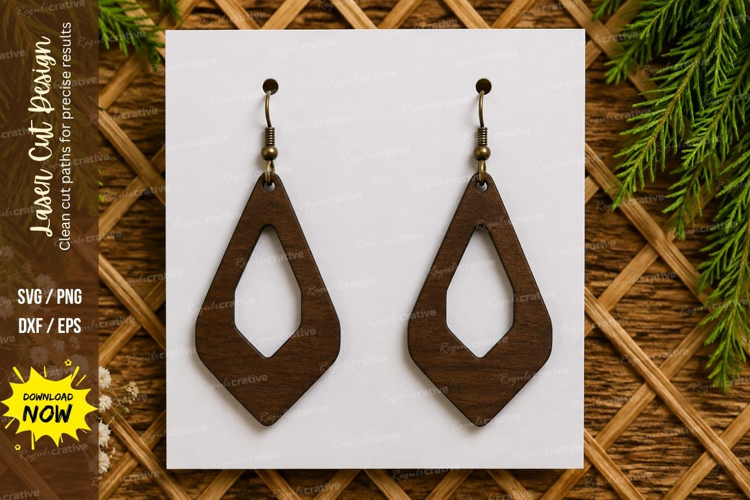 Diamond Drop Earrings Laser Cut SVG File diamond drop earrin
